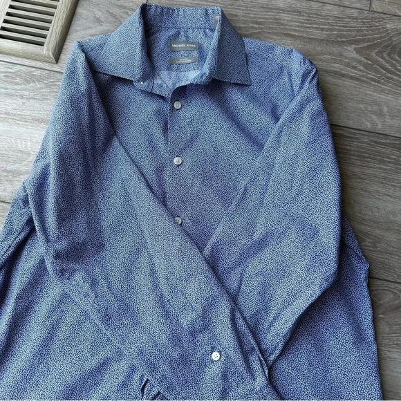 Michael Kors OEKO-TEX Non  Iron Printed Slim Fit Dress Shirt - Picture 9 of 14